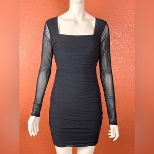Day&Night Elegant Black Long Sleeve Dress Size Medium. E49